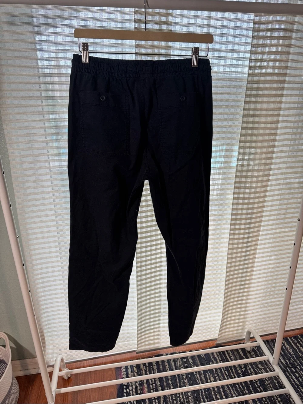 Men's Black Drawstring Casual Pants